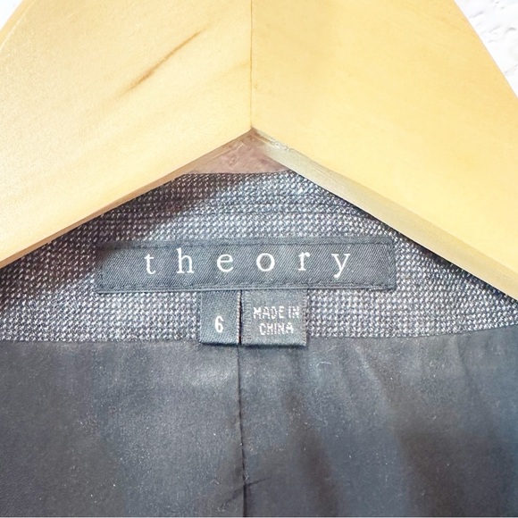 Theory Gabe B Shuffle Gray Single Button Blazer 6 - Picture 4 of 10